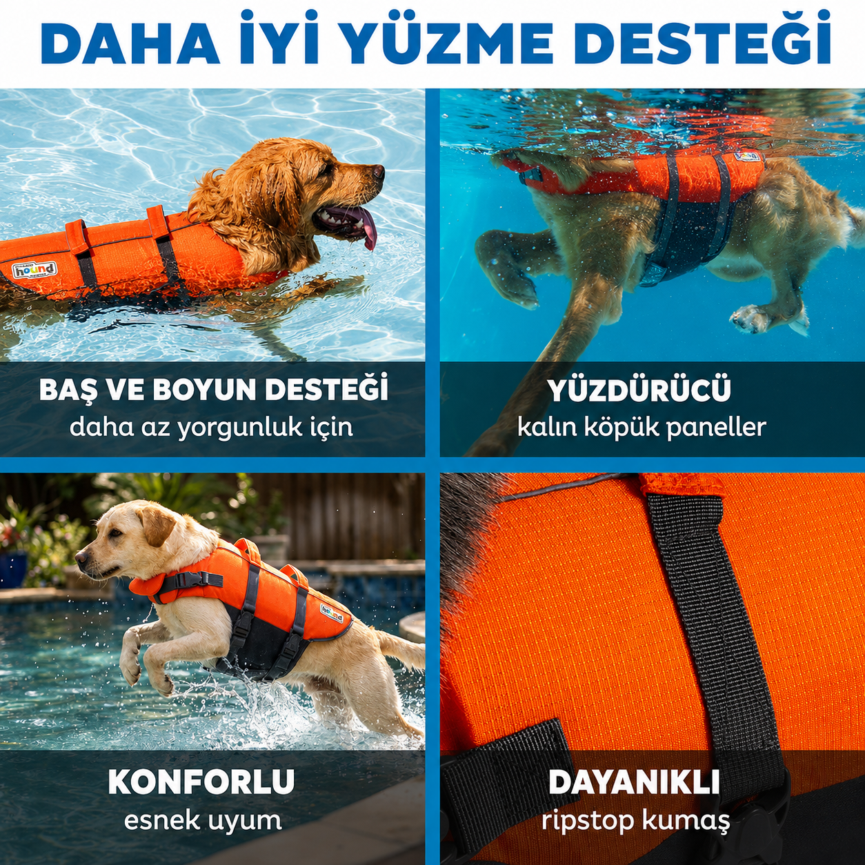 Reflektif Ayarlanabilir Köpek Can Yeleği