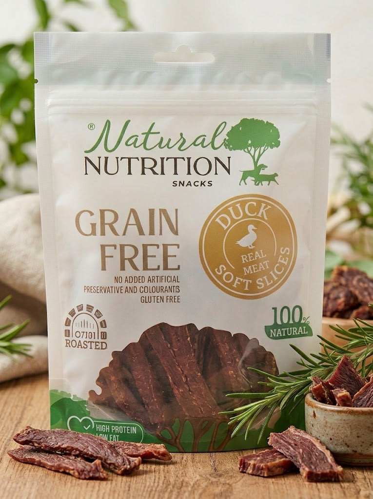 Natural Nutrition Ördek Etili Şerit Köpek Ödülü Grain Free (Tahılsız) Yüksek Proteinli Fırında Kavrulmuş