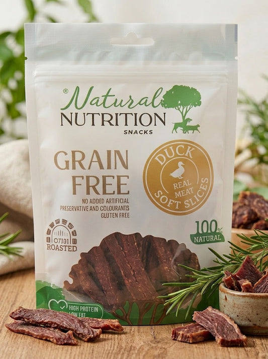 Natural Nutrition Ördek Etili Şerit Köpek Ödülü Grain Free (Tahılsız) Yüksek Proteinli Fırında Kavrulmuş