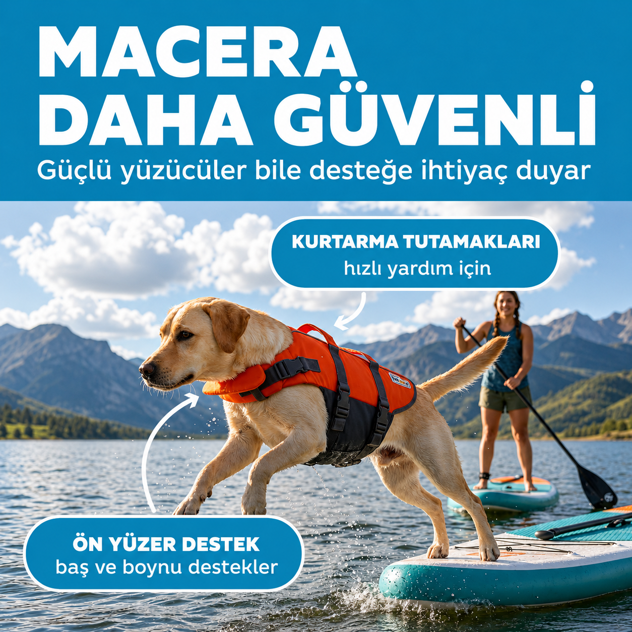 Reflektif Ayarlanabilir Köpek Can Yeleği